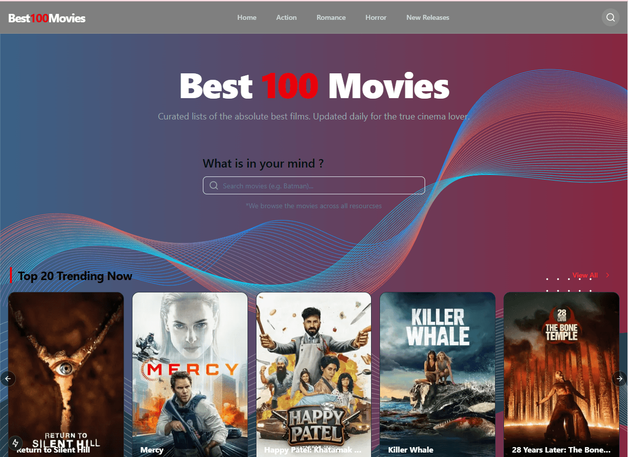 Best100Movies - Dynamic Media Hub